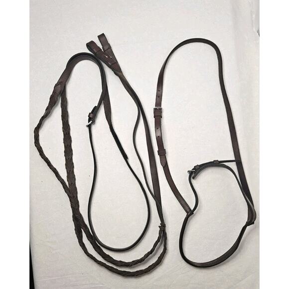 Pony Bridle English with Flash & Reins High Quality Leather Braided - Picture 1 of 7